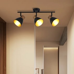 Brilagi - Faretto ODENSE 3xE14/10W/230V legno di caucciù/nero