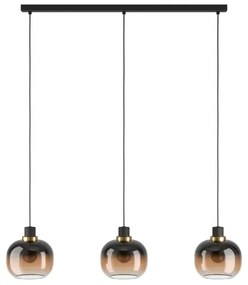 Eglo 99615 - Lampadario a sospensione con filo OILELLA 3xE27/40W/230V marrone