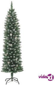 vidaXL Albero di Natale Artificiale Sottile con Base 120 cm PVC