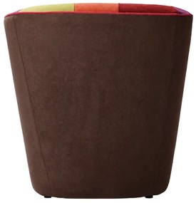 Poltrona da ufficio casa sala attesa in tessuto TESTA DI MORO patchwork fatta a mano