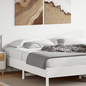 Testiera Bianca 200 Cm İn Legno Massello Di Pino /