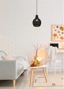 Reality - Lampadario a cavo SPROUT 1xE14/40W/230V nero/rattan