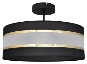Lampadario a sospensione con supporto rigido HELEN 3xE27/15W/230V nero/oro