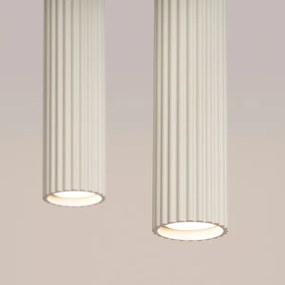 Sollux SL.1593 - Lampadario a sospensione con filo KARBON 2xGU10/10W/230V color crema