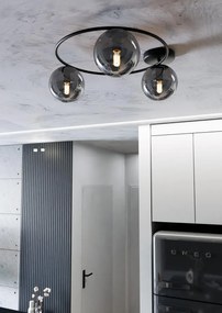 Lampada da soffitto in acciaio SOPRA 3 da interno 3xE14