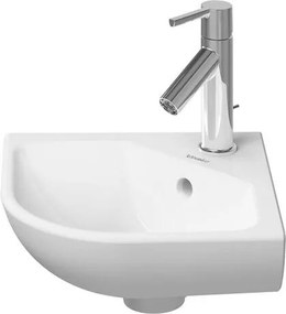 Lavamani angolare 43x38 con Troppo Pieno senza rubinetteria Bianco Me By Starck 0722430000 Duravit