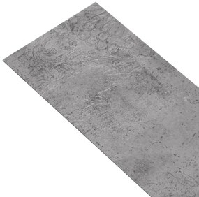 Listoni Pavimento Autoadesivi PVC 5,21m² 2mm Marrone Cemento