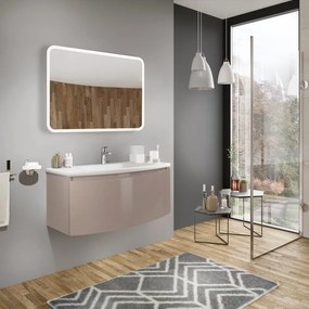 Mobile da bagno sotto lavabo Sole beige L 100 cm 1 cassetto, lavabo non incluso