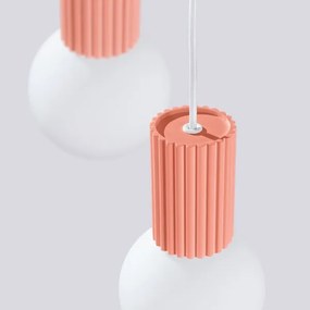 Sollux SL.1755 - Lampadario a sospensione con filo HALO 3xG9/8W/230V diametro 25 cm rosa