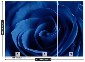Carta da parati Rosa blu 104x70 cm