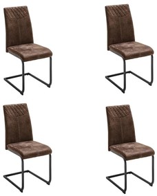 Set di 4 sedie da pranzo VIVIEN, marrone