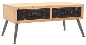 Tavolino da caffè in legno massello di abete 115x55x50 cm