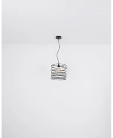 Globo 15640H - Lampada a sospensione su cavo TILLY 1xE27/60W/230V nera