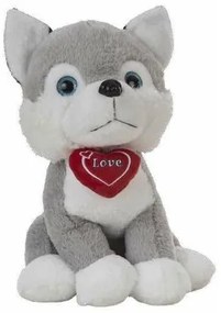 Peluche Husky Cuore 36 cm