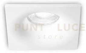 Faretto incasso fisso in acciaio bianco oasis 8,5x8,5cm 1 luce atta...