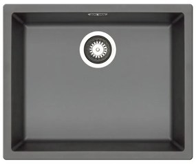 Lavello sottotop 1 vasca PYRAMIS Mistral fibra di vetro L 40 x L 50 cm grafite