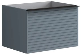 Mobile da bagno sotto lavabo Pixel stripes blu laccato opaco L 60 x H 40 x P 45.5 cm 2 cassetti, lavabo non incluso