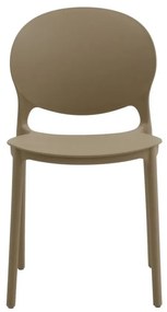 Set di sedie SANTA CRUZ in polipropilene beige, impilabili