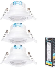 Aigostar - Set 3x faretti da incasso LED/5W/230V 3000K Ø 8,5 cm bianco