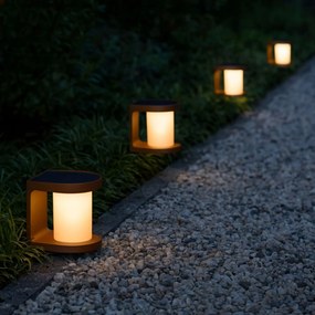 Lampioncino da Giardino Solare 370 Lumen "LMS-079" Corten