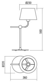 Redo 01-1980 - Lampada da tavolo MORRIS 1xE27/42W/230V bianca