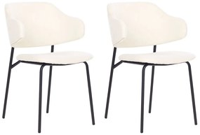 Set di 2 sedie tessuto crema KENAI Beliani