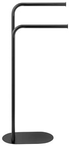 Stand portasciugamani nero in acciaio Levante – Wenko