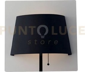 Applique a parete led wharol nera 6w 540lm 4000k 25x8,7x25cm in met...