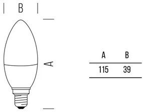 C37 WiFi Tuya 470lm 5,0W E14 RGB+CCT DIM