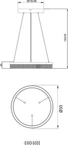 Globo 48046H - Lampadario a sospensione con cavo ZARA LED/16W/230V 3000K
