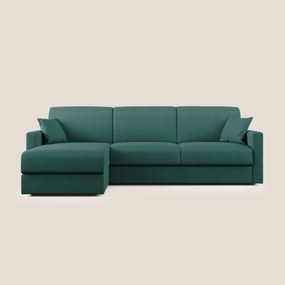 Chris Divano letto angolare con penisola in microfibra smacchiabile T11