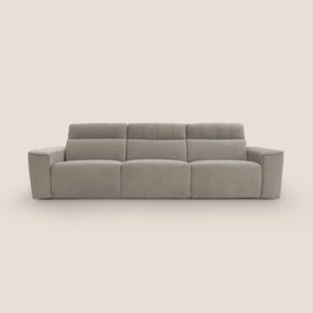 Clark Divano modulare 3 sedute con opzione relax elettrico in tessuto smacchiabile impermeabile T17 beige