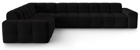 Divano angolare in velluto nero (angolo sinistro) Kendal - Micadoni Home
