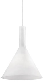 Sospensione Moderna Cocktail Vetro Bianco 1 Luce E14