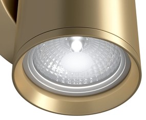 Applique Da Parete Moderno Focus S Alluminio Oro 1 Luce Gu10 10W