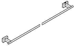 GROHE 40509AL1 - Porta asciugamani ESSENTIALS CUBE 600 mm, grafite