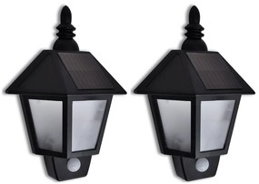 Lampada Solare Da Parete Con Sensore Di Movimento 2 Pz /