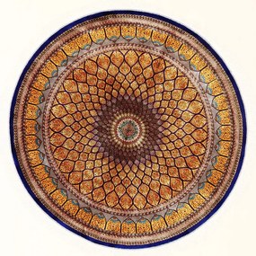 Ghom Tappeto persiano 150 x 150 Marrone (Iran) Macchina