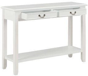 Tavolo consolle bianco 110x35x80 cm in legno