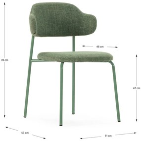 Sedie da pranzo in set verdi 4 pz Adriel – Marckeric