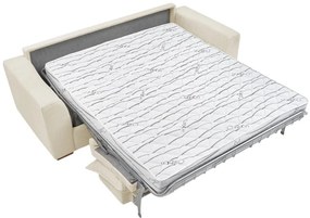 Divano color crema allungabile con rivestimento in velluto a coste 225 cm Augustin – Bobochic Paris