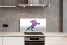 Pannello paraschizzi cucina Unicorno dipinto 100x50 cm