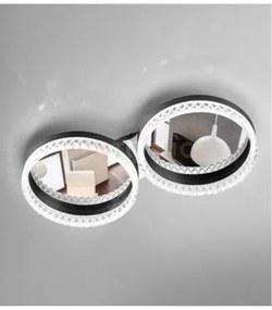 Lampada da soffitto regina, acrilico trasparente, nero opaco + stru...