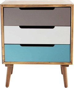 ADELINE - mobiletto 3 cassetti in mdf multicolor