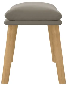 Poggiapiedi grigio chiaro 45x29,5x35 cm in velluto