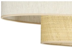 Duolla - Lampadario a sospensione con filo DOUBLE OVAL NATURE 2xE27/15W/230V color crema/beige