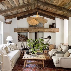 Immax 08290L - Lampadario a sospensione con filo SOMBRERO 1xE27/40W/230V diametro 80 cm rattan