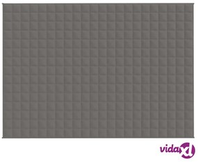 vidaXL Coperta Ponderata Grigia 155x220 cm 7 kg Tessuto