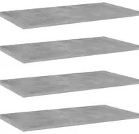 Ripiani per Libreria 4 pz Grigio Cemento 40x20x1,5cm Truciolato cod mxl 59716