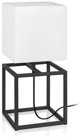 Lampada da tavolo in bianco e nero , 20 x 20 cm Cube - Markslöjd
